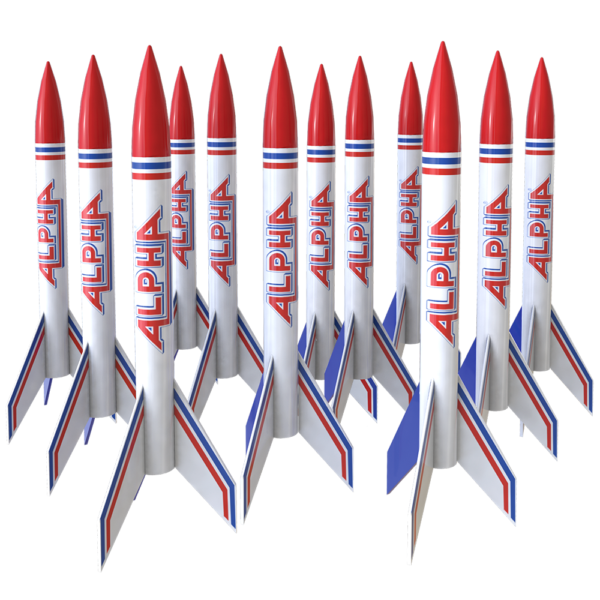 Estes 1756 Alpha Intermediate Model Rocket (12pk) Bulk Pack - Hobbytech Toys
