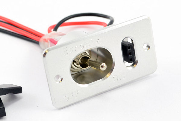 Etronix Silver Alu Power Switch With JR Plug - Hobbytech Toys