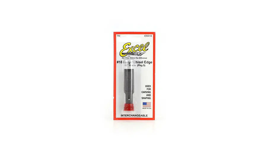 Excel 20018 NO. 18 0.5 Inch Chisel Blade (5pcs) Excel TOOLS