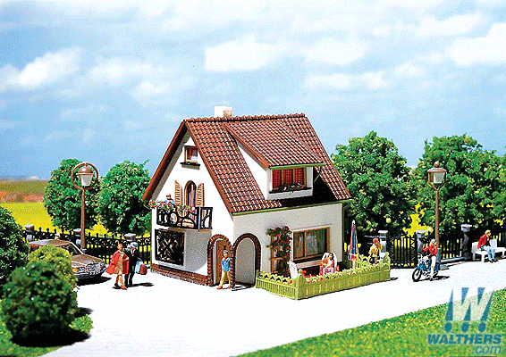 Faller Gmbh HO House with Dormer - 3-17/32 x 3-1/8in 9 x 8cm Faller Gmbh TRAINS - HO/OO SCALE