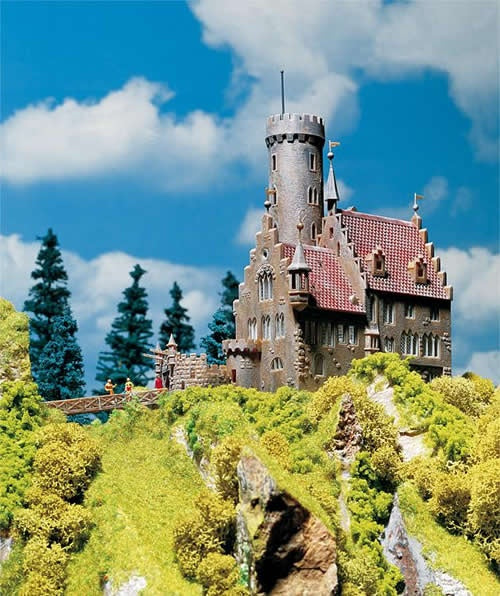 Faller HO Lichtenstein Castle - 5-1/2 x 2-15/16"  13.3 x 7.5cm - Hobbytech Toys