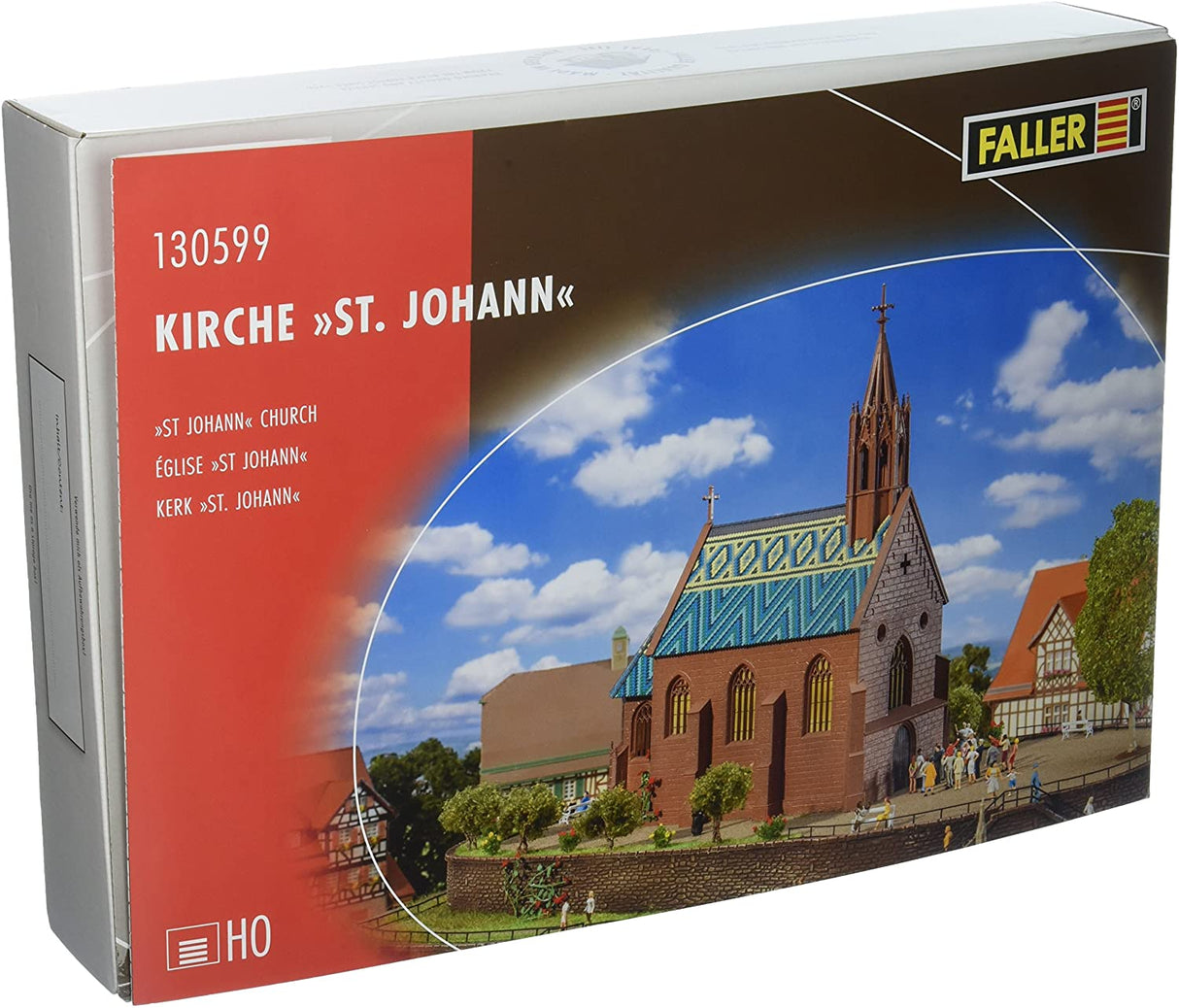 Faller Gmbh HO St. Johann Church - Kit - 8-3/8 4-5/16 x 10-1/4in 21.2 x 10.9 x 26cm Faller Gmbh TRAINS - HO/OO SCALE