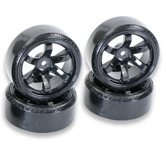 Fastrax Banzai Drift Tyre & Wheel Set Black (4pcs) - Hobbytech Toys