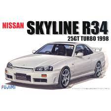 Fujimi 1/24 R34 Skyline 25GT Turbo 1998 (ID-124) Plastic Model Kit [03967] - Hobbytech Toys