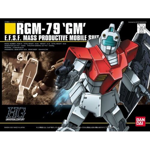 Bandai 5059248 HGUC 1/144 RGm-79 Gm Plastic Model Kit - Hobbytech Toys