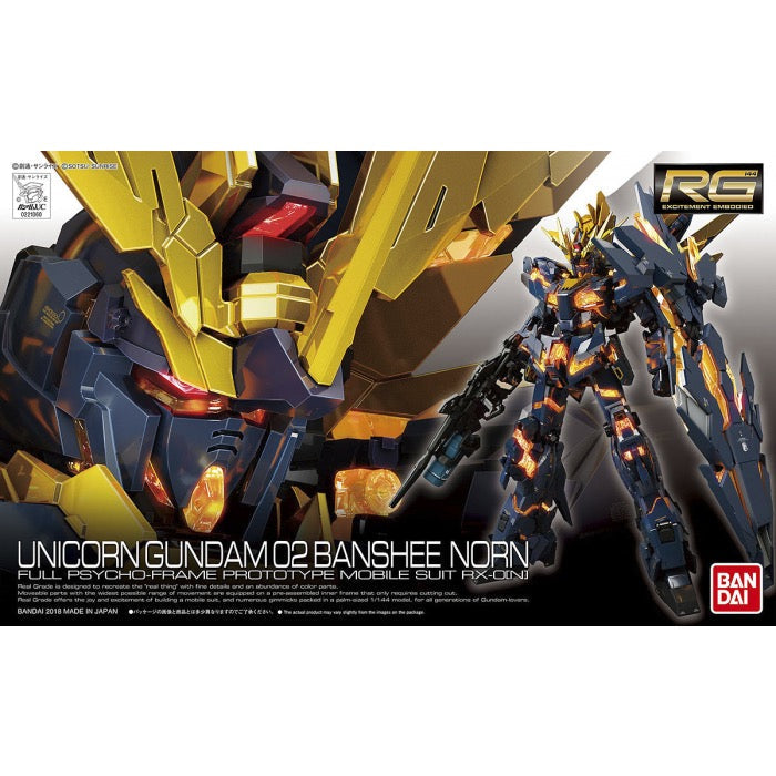 Bandai 5061621 RG 1/144 Unicorn Gundam 02 Banshee Norn - Hobbytech Toys