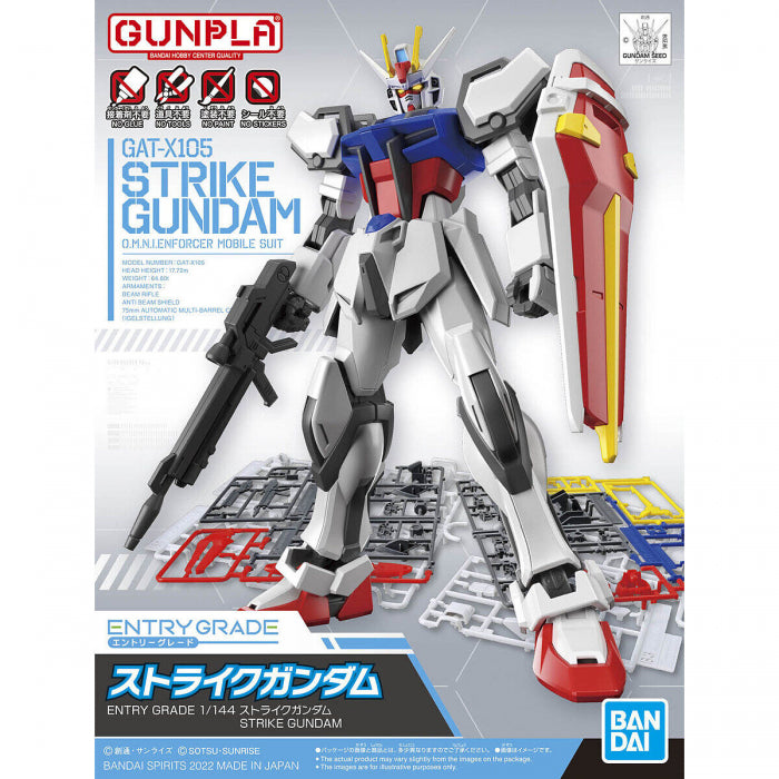 Bandai 5063491 Entry Grade 1/144 Strike Gundam(3L) Plastic Model Kit - Hobbytech Toys