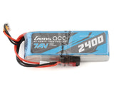 Compact 7.4V 2400mAh LiPo battery with JST connector, ideal for radio control models and devices.