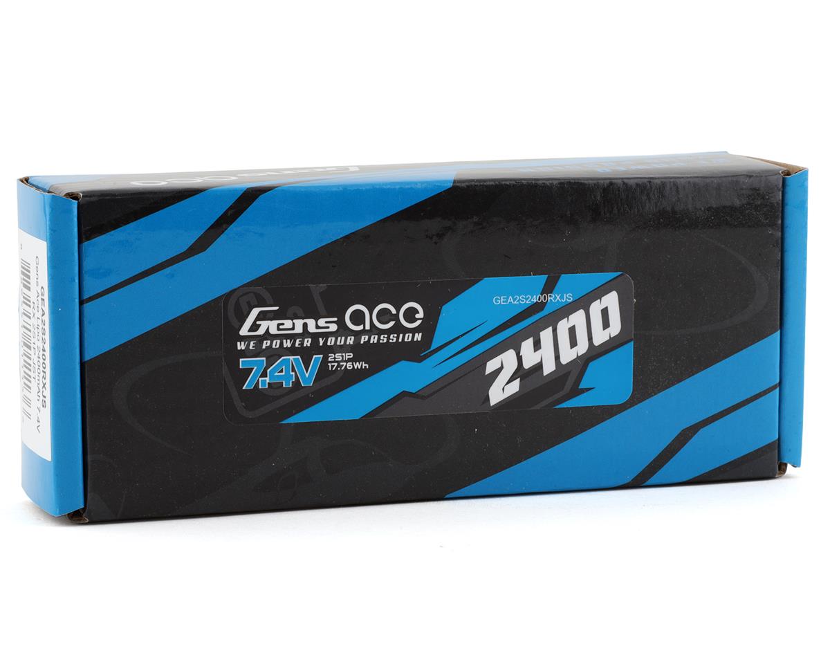7.4V 2400mAh Gens Ace RX soft case LiPo battery with JST connector.