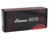 Gens Ace 2S Redline 5100mAh 7.6V 130C Shorty Hardcase HV LiPo Battery with 5.0mm Bullet connector, presented in the product's distinctive black and red box packaging.