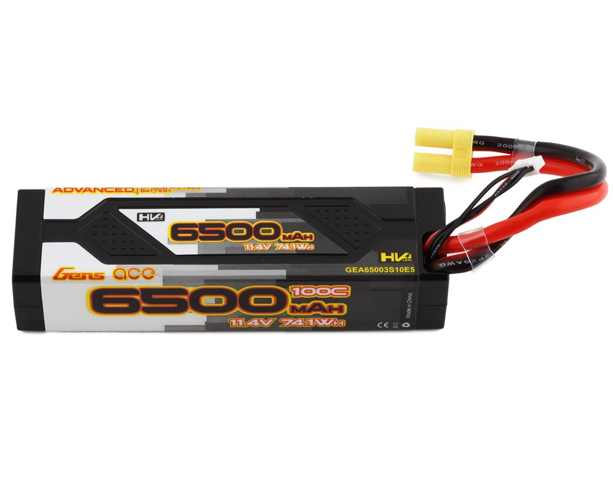 Gens Ace 3S Advanced 6500mAh 11.1V 100C Hardcase Lipo Battery (EC5)** - Hobbytech Toys