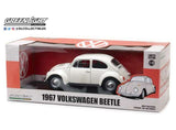 Greenlight 1/18 1967 Volkswagen Beetle Lotus White Greenlight DIE-CAST MODELS
