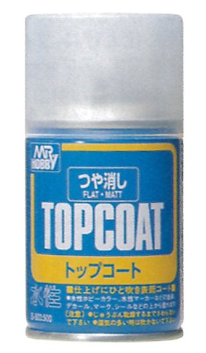 Mr Topcoat Flat Clear Spray Mr Hobby PAINT, BRUSHES & SUPPLIES