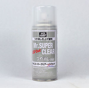 Mr Super Clear Uv Cut Flat Spray Mr Hobby PAINT, BRUSHES & SUPPLIES