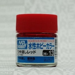 Mr Hobby Aqueous 13 Flat Red 10ml Mr Hobby PAINT, BRUSHES & SUPPLIES