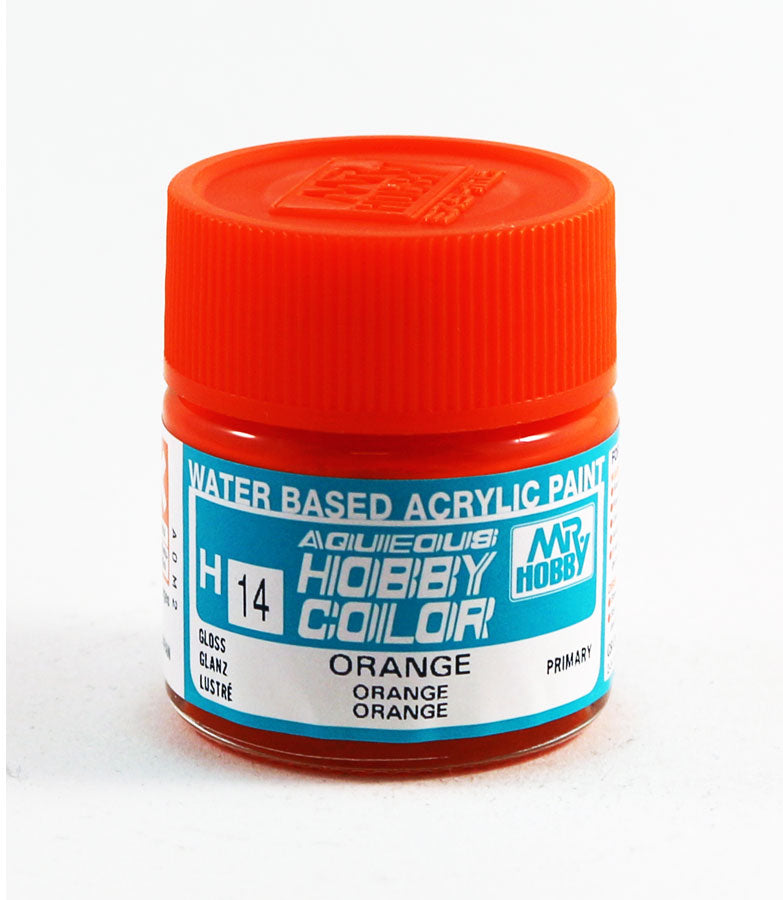 Mr Hobby Aqueous 14 Gloss Orange 10ml Mr Hobby PAINT, BRUSHES & SUPPLIES