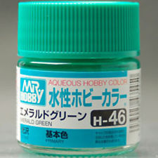 Mr Hobby Aqueous 46 Gloss Emerald Green 10ml Mr Hobby PAINT, BRUSHES & SUPPLIES