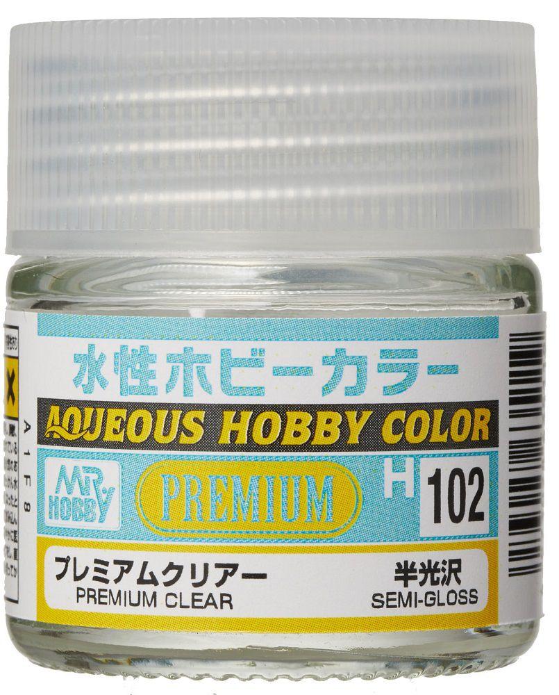 Mr Hobby Aqueous 102 Premium Clear Semi Gloss 10ml Mr Hobby PAINT, BRUSHES & SUPPLIES