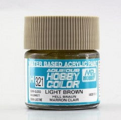 Mr Hobby Aqueous 321 Semi Gloss Light Brown 10ml Mr Hobby PAINT, BRUSHES & SUPPLIES