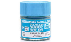 Mr Hobby Aqueous 323 Gloss Light Blue 10ml Mr Hobby PAINT, BRUSHES & SUPPLIES