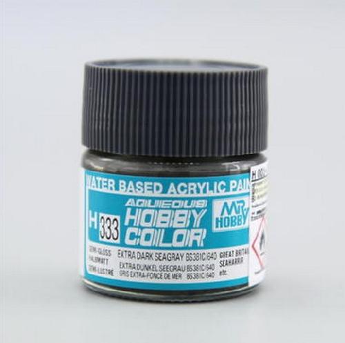 Mr Hobby Aqueous 333 Semi Gloss Dark Sea Grey 10ml Mr Hobby PAINT, BRUSHES & SUPPLIES
