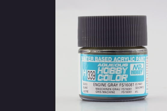 Mr Hobby Aqueous 339 Fs16081 Gloss Engine Grey 10ml Mr Hobby PAINT, BRUSHES & SUPPLIES