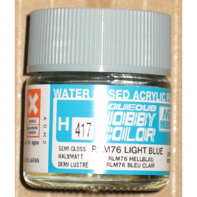 Mr Hobby Aqueous 417 Rlm76 Semi Gloss Light Blue 10ml Mr Hobby PAINT, BRUSHES & SUPPLIES