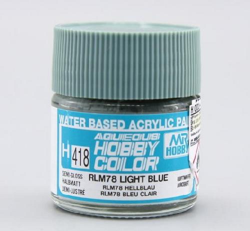 Mr Hobby Aqueous 418 Rlm78 Semi Gloss Light Blue 10ml Mr Hobby PAINT, BRUSHES & SUPPLIES