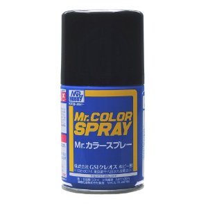 Mr Hobby Mr Color 33 Flat Black Spray Mr Hobby PAINT, BRUSHES & SUPPLIES