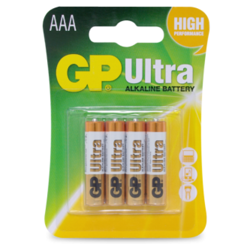 GP Ultra Alkaline AAA Heavy Duty Battery (4pcs) GP Batteries BATTERIES & CHARGERS