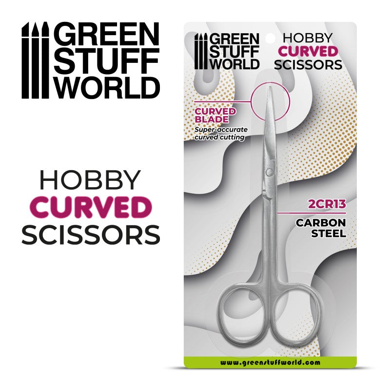 Green Stuff World Hobby Scissors - Curved Tip - Hobbytech Toys