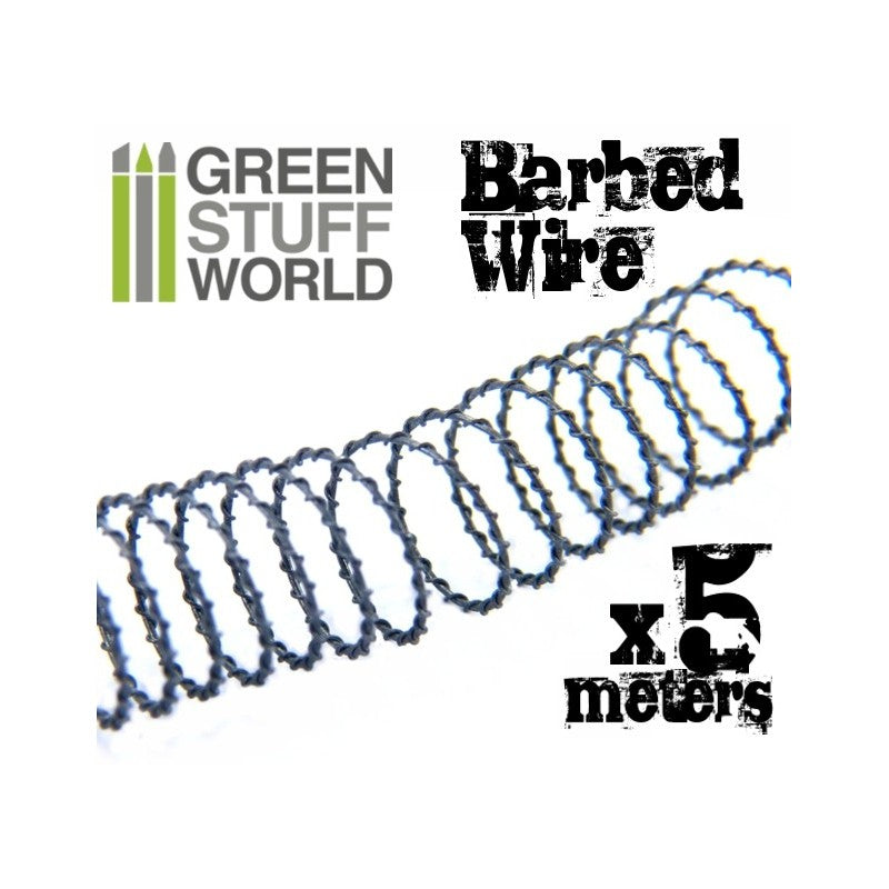 Green Stuff World Barbed Wire 1/52-1/48 (28mm-30mm) - 5 meters - Hobbytech Toys