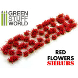 Green Stuff World Shrubs Tufts 6mm Self-Adhesive Red Flowers Green Stuff World TRAINS - SCENERY