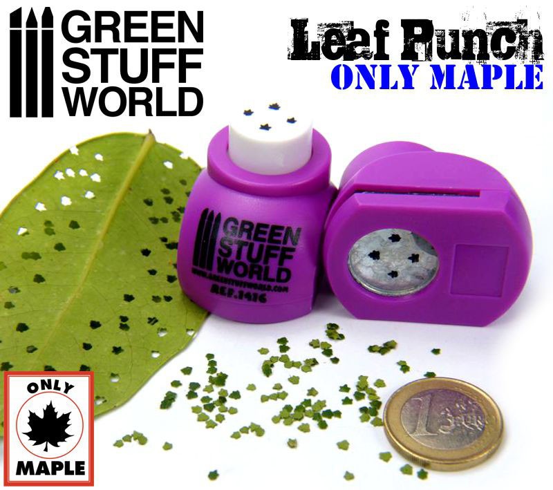 Green Stuff World Miniature Leaf Punch Medium Purple - Hobbytech Toys