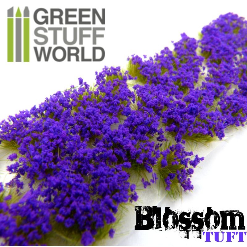 Green Stuff World Blossom Tufts 6mm Self-Adhesive Purple Flowers Green Stuff World TRAINS - SCENERY
