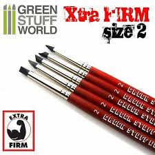 Green Stuff World Colour Shaper Brushes  Red Size 2 Extra Firm (5) Green Stuff World TOOLS