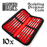 Green Stuff World 10x Professional Sculpting Tools with case - Hobbytech Toys