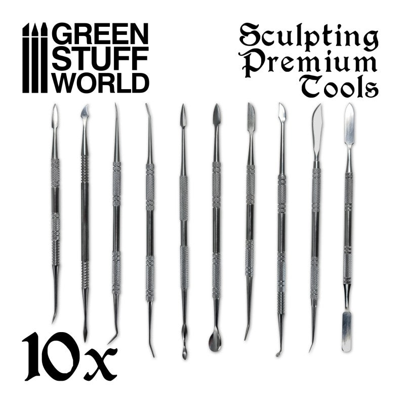 Green Stuff World 10x Professional Sculpting Tools with case - Hobbytech Toys