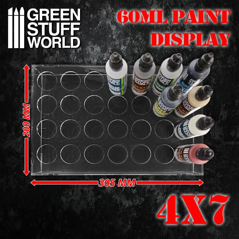 Green Stuff World Paint Bottle Display - 60ml Bottles - Hobbytech Toys
