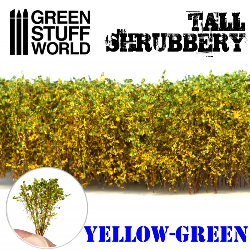 Green Stuff World Tall Shrubbery Yellow Green 4cm Green Stuff World TRAINS - SCENERY