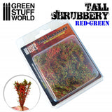Green Stuff World Tall Shrubbery Red Green 4cm Green Stuff World TRAINS - SCENERY