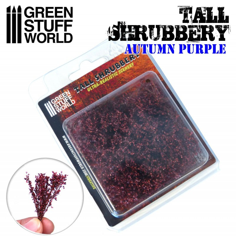 Green Stuff World Tall Shrubbery Autumn Purple 4cm Green Stuff World TRAINS - SCENERY