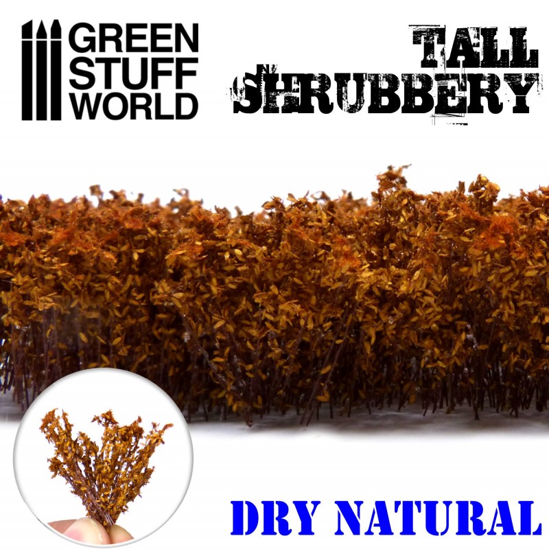 Green Stuff World Tall Shrubbery Dry Natural 4cm Green Stuff World TRAINS - SCENERY