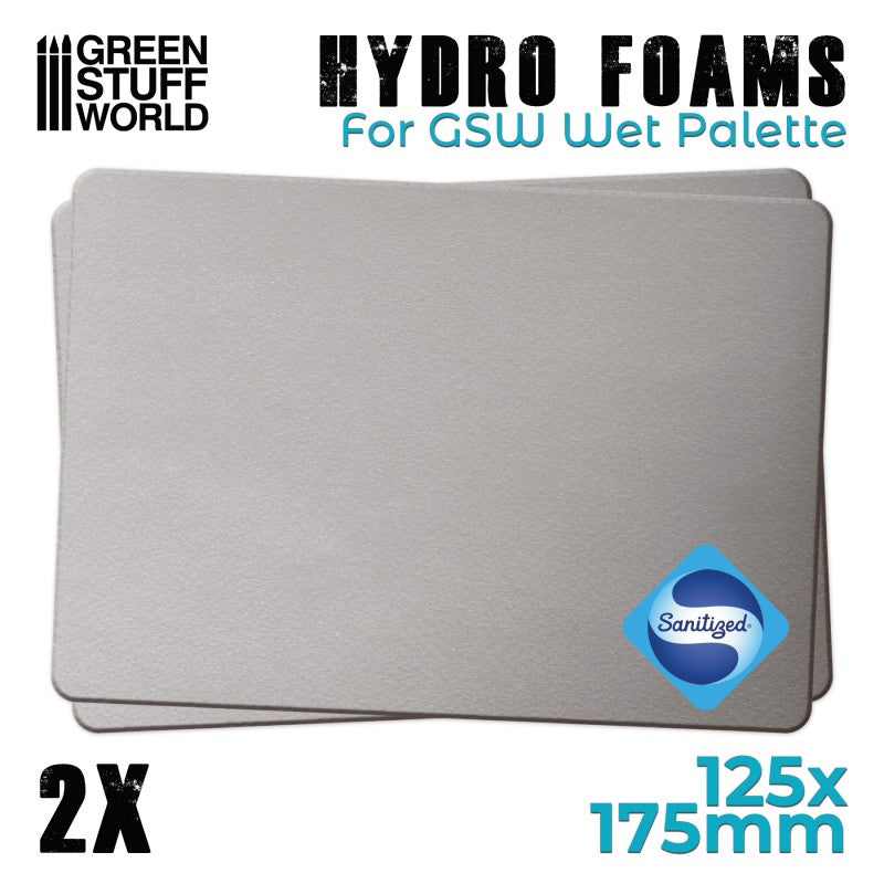 Green Stuff World Hydro Foams For Wet Palette 125x175mm (2pcs) Green Stuff World PAINT, BRUSHES & SUPPLIES