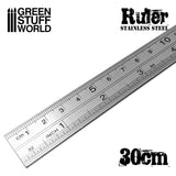 Green Stuff World Stainless Steel Ruler 30cm Green Stuff World PAINT, BRUSHES & SUPPLIES