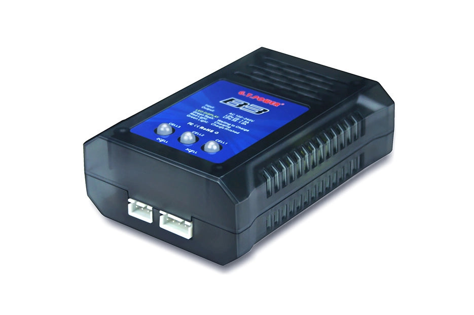 Compact 2-3S Lipo battery charger by GT Power with digital display for convenient monitoring.