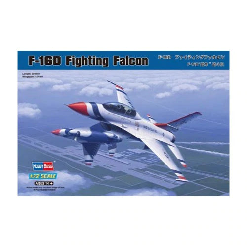 HobbyBoss 1/72 F-16D Fighting Falcon Plastic Model Kit [80275] - Hobbytech Toys