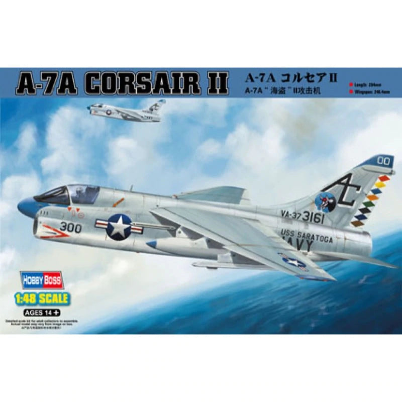 HobbyBoss 1/48 A-7A Corsair II Plastic Model Kit [80342] - Hobbytech Toys