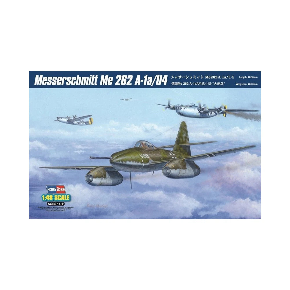 HobbyBoss 1/48 Messerschmitt Me 262 A-1a/U4 Plastic Model Kit [80372] - Hobbytech Toys