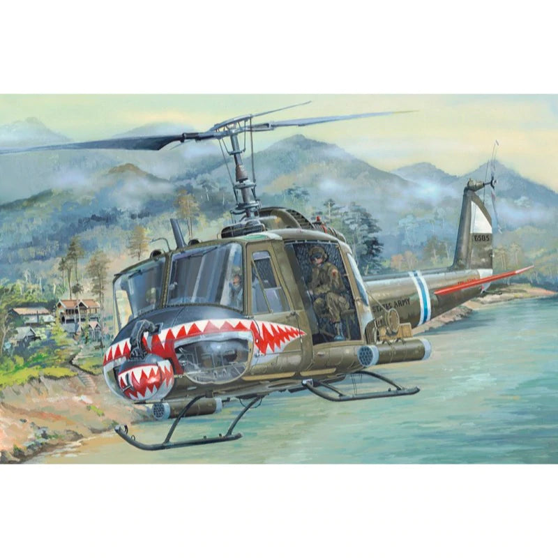 HobbyBoss 1/18 UH-1 Huey B Plastic Model Kit [81806] - Hobbytech Toys